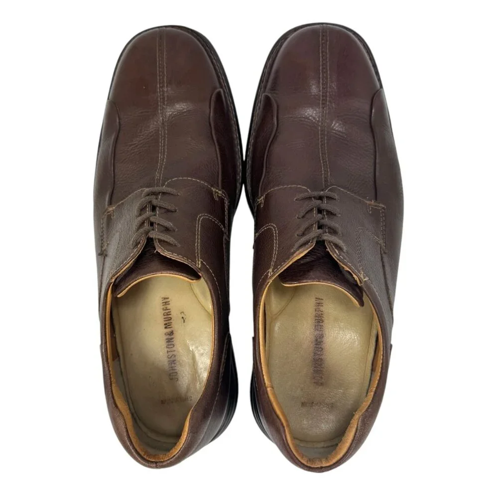 Johnston & Murphy Mens 10.5M Shuler Bicycle‎ Oxford Leather Shoes  20-7223